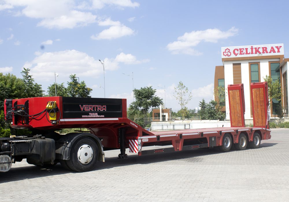vertra-low-loader-lowbed semi-trailer for transporting excavators and construction machinery
